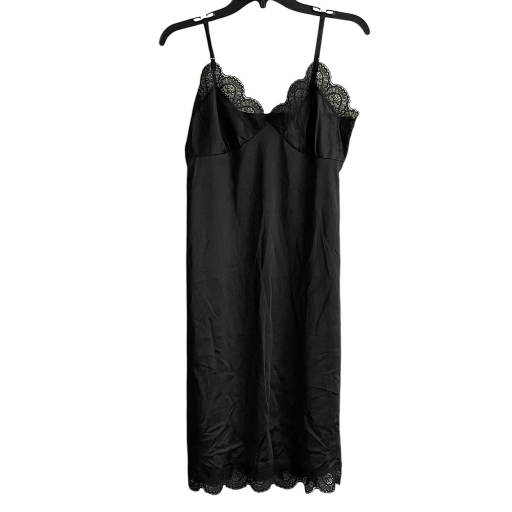 Vintage Merville Slip Dress 36 Black  Lace Sexy